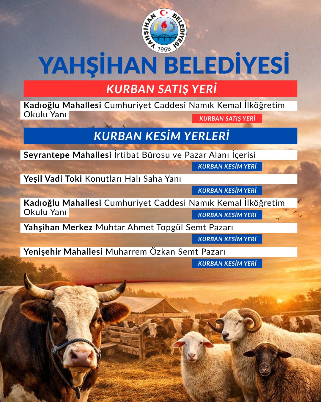KURBAN KESİM YERLERİMİZ